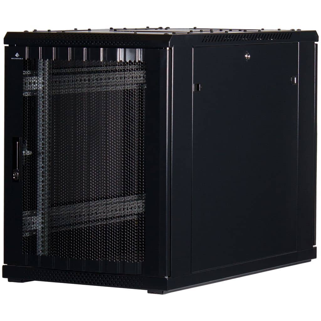 Rockstable 19 Zoll Serverschrank | Netzwerkschrank 15HE 600x1000x770mm (BxTxH) | RS19-6015PP | perforierte Tür - RS19-6015PP - 4260714310673