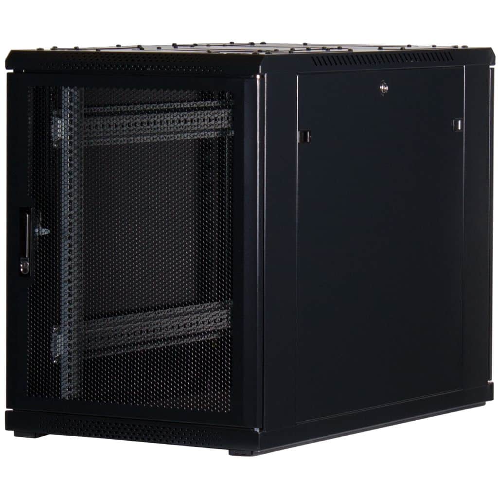 Rockstable 19 Zoll Serverschrank | Netzwerkschrank  15HE 600x1000x770mm (BxTxH) | RS19-6015PP | perforierte Tür