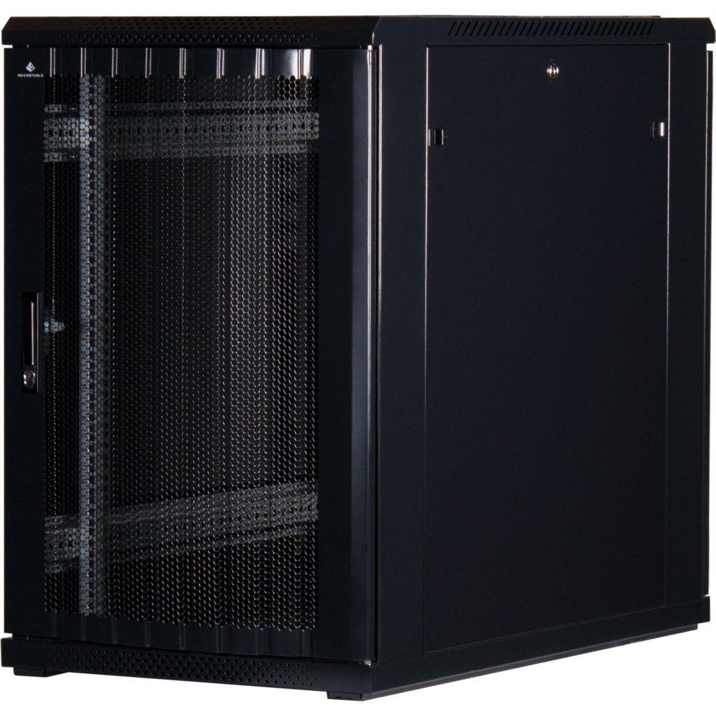 Rockstable 19 Zoll Serverschrank | Netzwerkschrank  18HE 600x1000x900mm (BxTxH) | RS19-6018PP | perforierte Tür