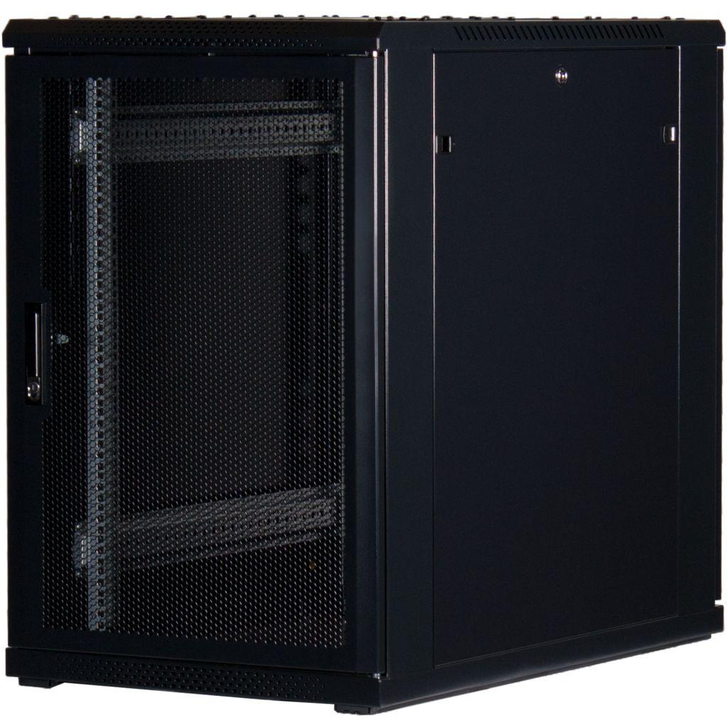 Rockstable 19 Zoll Serverschrank | Netzwerkschrank  18HE 600x1000x900mm (BxTxH) | RS19-6018PP | perforierte Tür