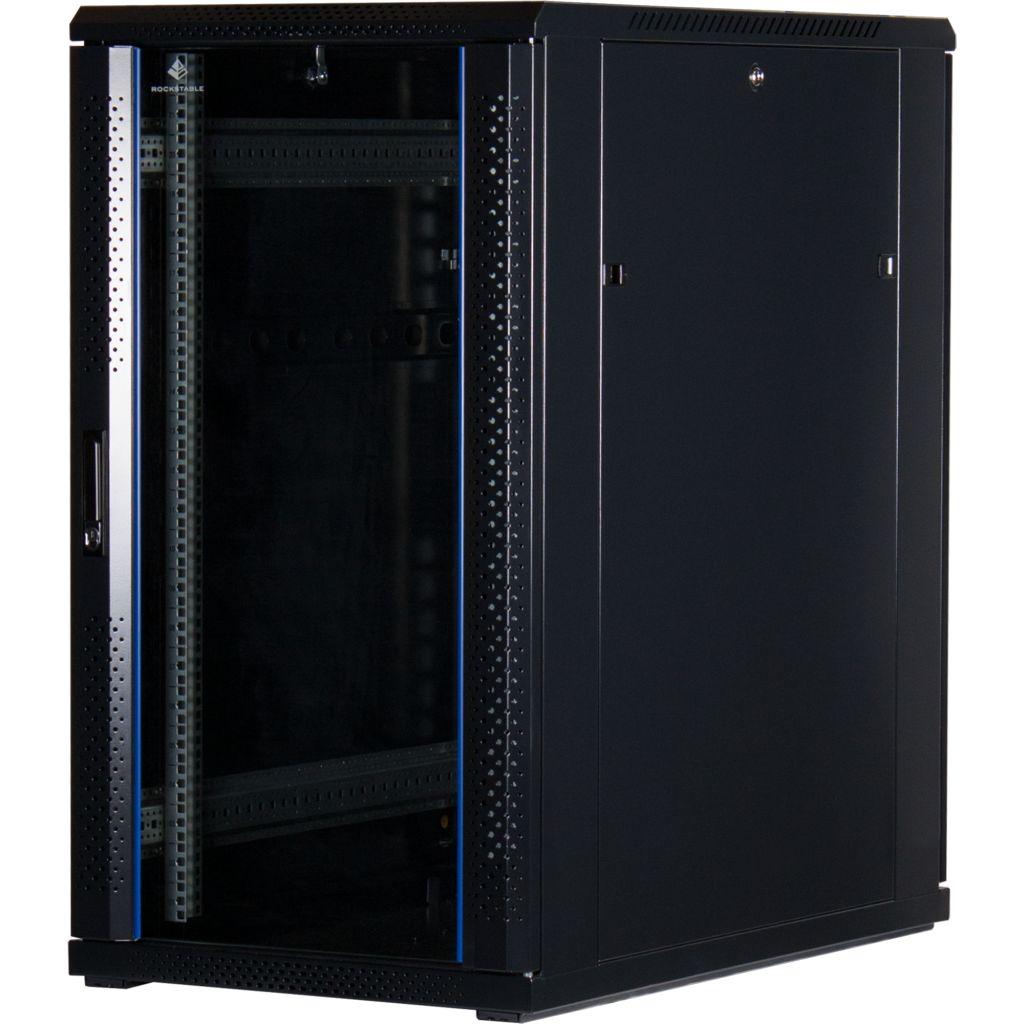 Rockstable 19 Zoll Serverschrank | Netzwerkschrank  22HE 600x1000x1200mm (BxTxH) | RS19-6022 | Glastür