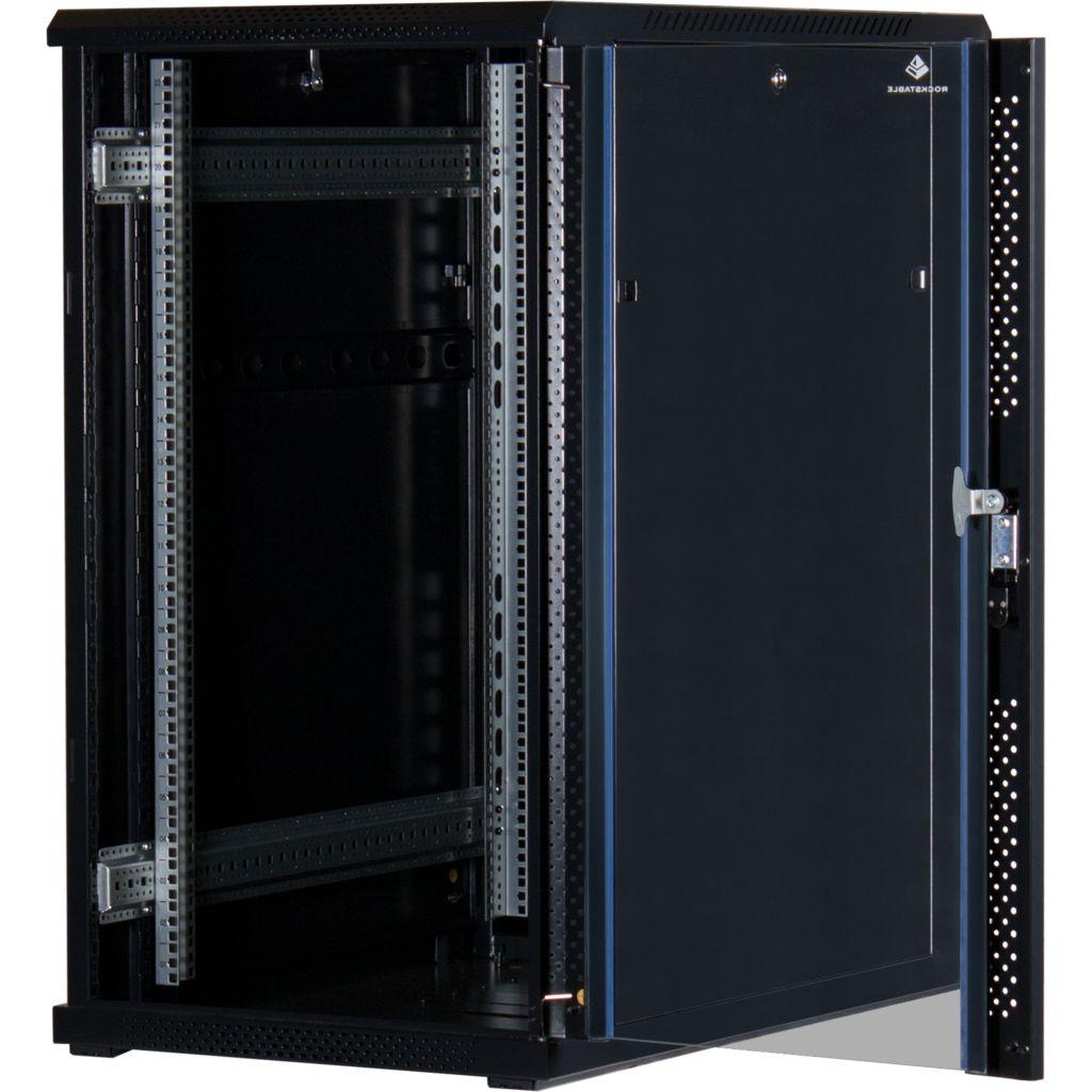 Rockstable 19 Zoll Serverschrank | Netzwerkschrank  22HE 600x1000x1200mm (BxTxH) | RS19-6022 | Glastür