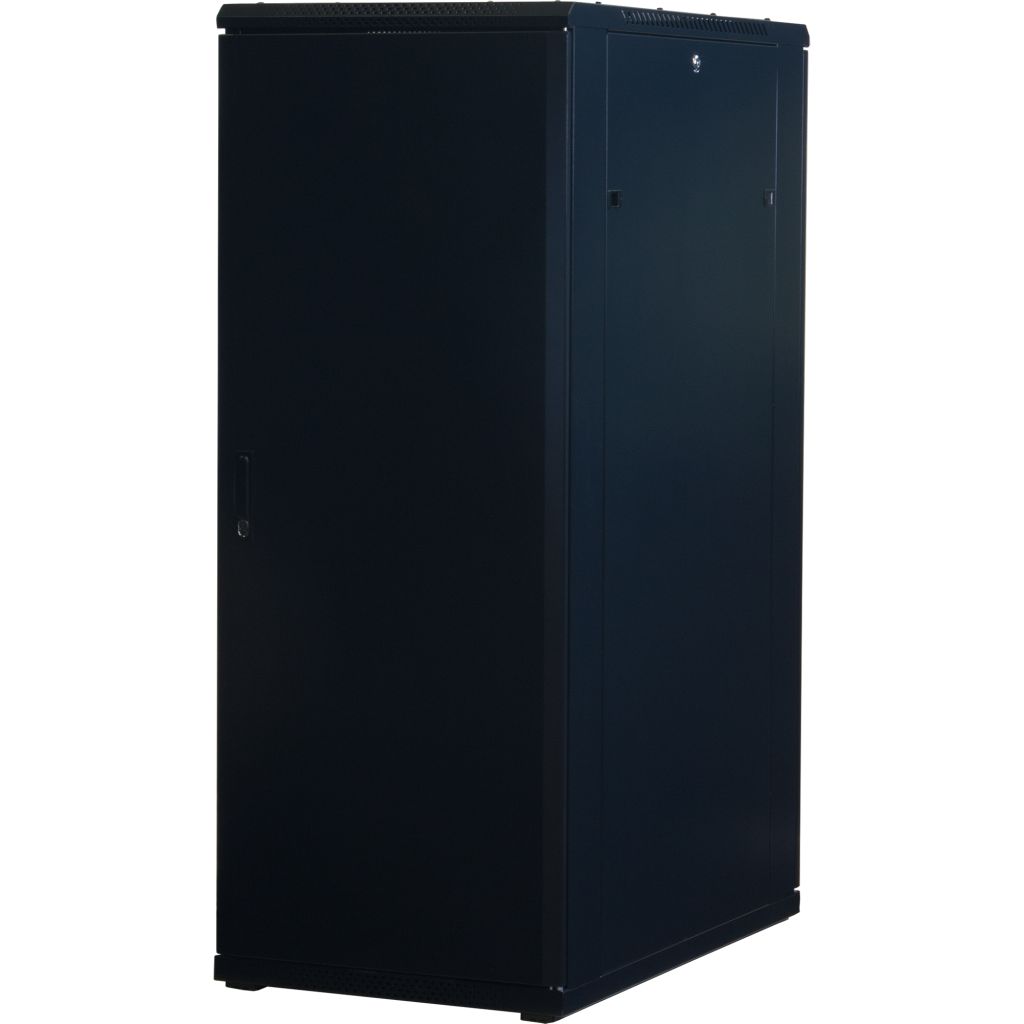 Rockstable 19 Zoll Serverschrank | Netzwerkschrank  32HE 600x1000x1600mm (BxTxH) | RS19-6032 | Glastür