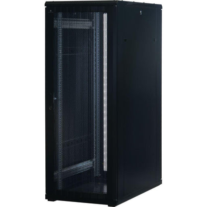 Rockstable 19 Zoll Serverschrank | Netzwerkschrank  32HE 600x1000x1600mm (BxTxH) | RS19-6032PP | perforierte Tür