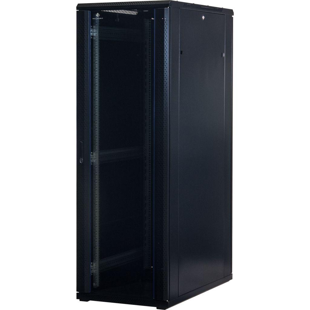 Rockstable 19 Zoll Serverschrank | Netzwerkschrank  37HE 600x1000x1800mm (BxTxH) | RS19-6037 | Glastür