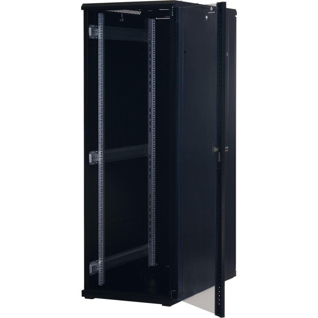 Rockstable 19 Zoll Serverschrank | Netzwerkschrank  37HE 600x1000x1800mm (BxTxH) | RS19-6037 | Glastür