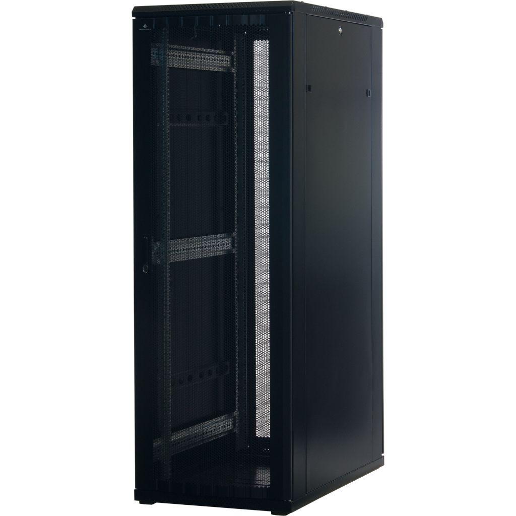 Rockstable 19 Zoll Serverschrank | Netzwerkschrank 37HE 600x1000x1800mm (BxTxH) | RS19-6037PP | perforierte Tür - RS19-6037PP - 4260714310888