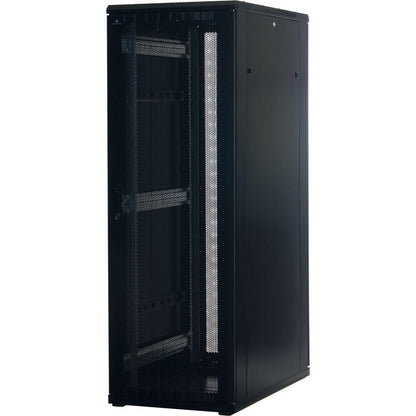 Rockstable 19 Zoll Serverschrank | Netzwerkschrank  37HE 600x1000x1800mm (BxTxH) | RS19-6037PP | perforierte Tür