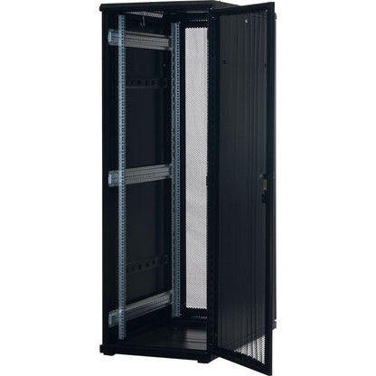 Rockstable 19 Zoll Serverschrank | Netzwerkschrank  37HE 600x1000x1800mm (BxTxH) | RS19-6037PP | perforierte Tür