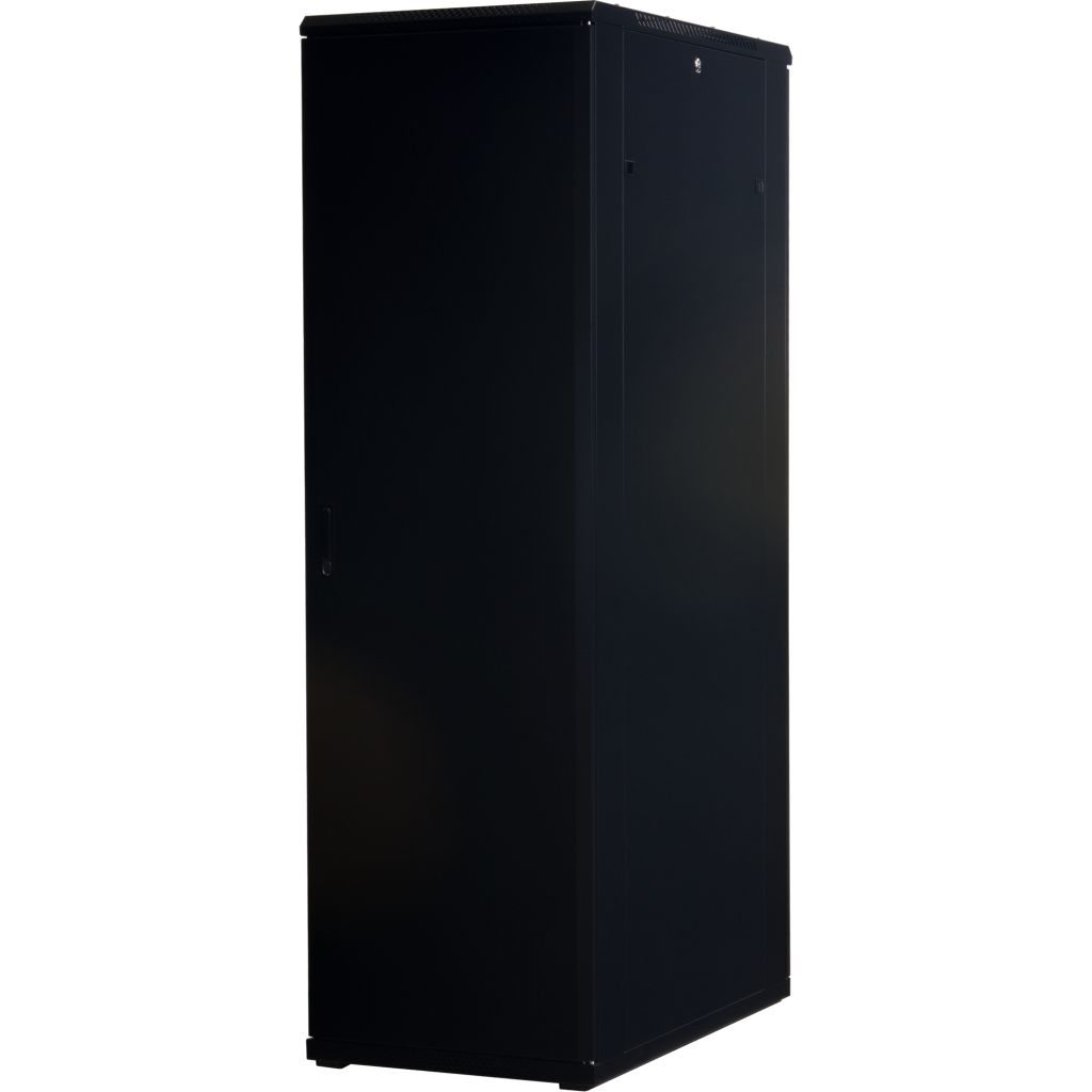 Rockstable 19 Zoll Serverschrank | Netzwerkschrank  42HE 600x1000x2000mm (BxTxH) | RS19-6042 | Glastür