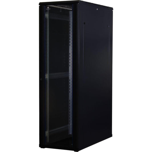 Rockstable 19 Zoll Serverschrank | Netzwerkschrank  42HE 600x1200x2000mm (BxTxH) | RS19-6242 | Glastür