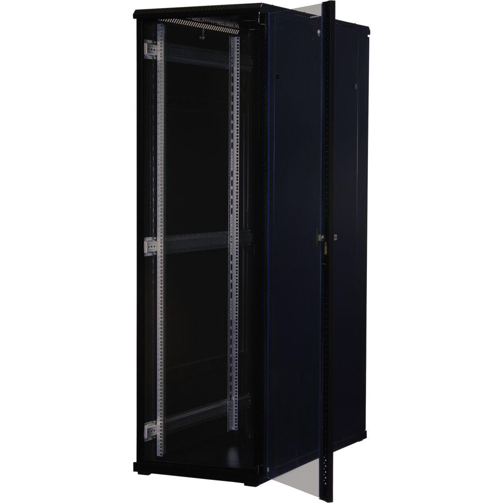 Rockstable 19 Zoll Serverschrank | Netzwerkschrank  42HE 600x1200x2000mm (BxTxH) | RS19-6242 | Glastür