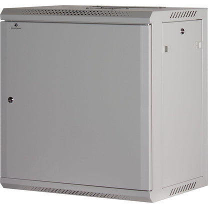 Rockstable 12HE Netzwerkschrank, Serverschrank - 19 Zoll Wandmontage - (BxTxH) 600x440x637mm mit Stahltür - Weiß - Abschließbar - Vormontiert - Traglast 60kg