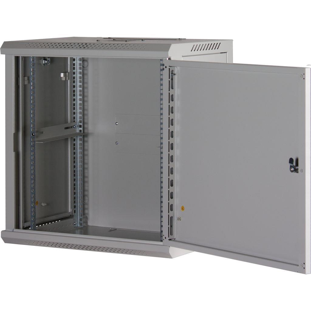 Rockstable 12HE Netzwerkschrank, Serverschrank - 19 Zoll Wandmontage - (BxTxH) 600x440x637mm mit Stahltür - Weiß - Abschließbar - Vormontiert - Traglast 60kg
