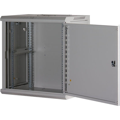 Rockstable 12HE Netzwerkschrank, Serverschrank - 19 Zoll Wandmontage - (BxTxH) 600x440x637mm mit Stahltür - Weiß - Abschließbar - Vormontiert - Traglast 60kg