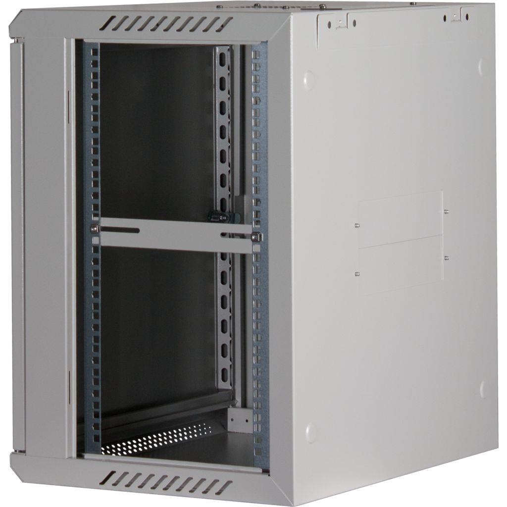 Rockstable 12HE Netzwerkschrank, Serverschrank - 19 Zoll Wandmontage - (BxTxH) 600x440x637mm mit Stahltür - Weiß - Abschließbar - Vormontiert - Traglast 60kg