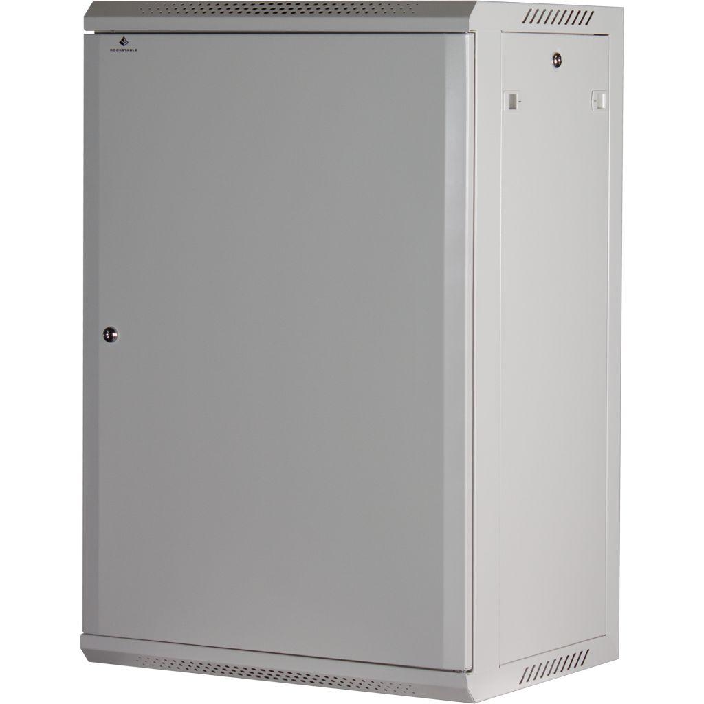 Rockstable 18HE Netzwerkschrank, Serverschrank - 19 Zoll Wandmontage - (BxTxH) 600x440x900mm mit Stahltür - Weiß - Abschließbar - Vormontiert - Traglast 60kg
