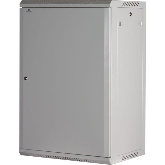 Rockstable 18HE Netzwerkschrank, Serverschrank - 19 Zoll Wandmontage - (BxTxH) 600x440x900mm mit Stahltür - Weiß - Abschließbar - Vormontiert - Traglast 60kg - RS19-6418WS - 4260714310185