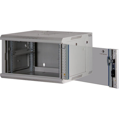 Rockstable 6HE Netzwerkschrank, Serverschrank - 19 Zoll Wandmontage - (BxTxH) 600x600x370mm mit Glastür - Weiß - Abschließbar - Vormontiert - Traglast 60kg