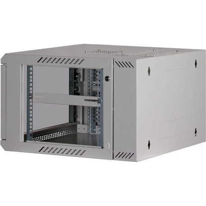 Rockstable 6HE Netzwerkschrank, Serverschrank - 19 Zoll Wandmontage - (BxTxH) 600x600x370mm mit Glastür - Weiß - Abschließbar - Vormontiert - Traglast 60kg