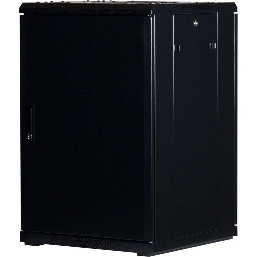 Rockstable 19 Zoll Serverschrank | Netzwerkschrank  18HE 600x600x900mm (BxTxH) | RS19-6618 | Glastür