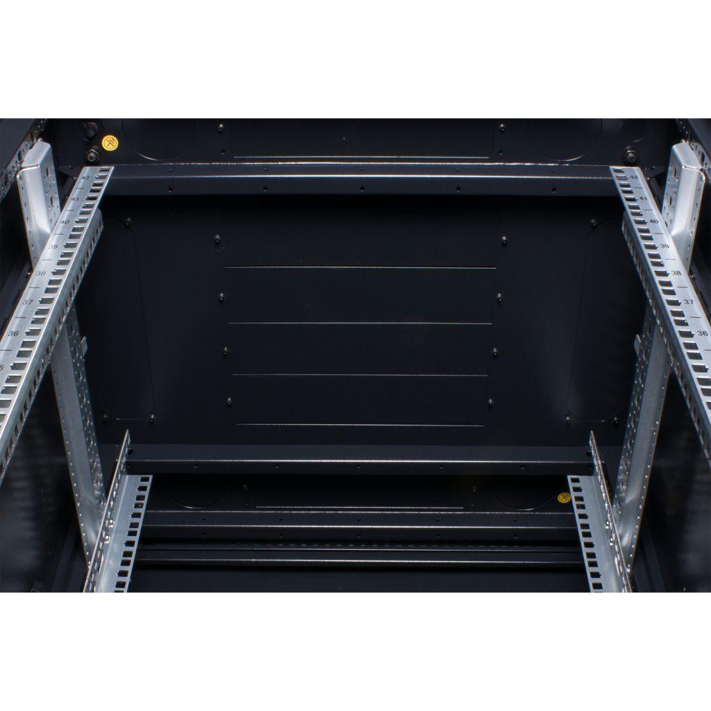 Rockstable 19 Zoll Serverschrank | Netzwerkschrank 18HE 600x600x900mm (BxTxH) | RS19-6618 | Glastür - RS19-6618 - 4260714310369