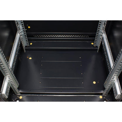 Rockstable 19 Zoll Serverschrank | Netzwerkschrank  18HE 600x600x900mm (BxTxH) | RS19-6618PP | perforierte Tür