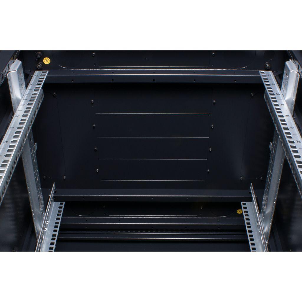 Rockstable 19 Zoll Serverschrank | Netzwerkschrank 18HE 600x600x900mm (BxTxH) | RS19-6618PP | perforierte Tür - RS19-6618PP - 4260714310680