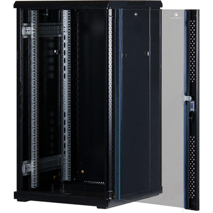 Rockstable 19 Zoll Serverschrank | Netzwerkschrank  22HE 600x600x1200mm (BxTxH) | RS19-6622 | Glastür