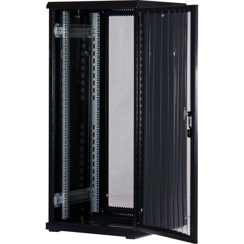 Rockstable 19 Zoll Serverschrank | Netzwerkschrank  27HE 600x600x1400mm (BxTxH) | RS19-6627PP | perforierte Tür