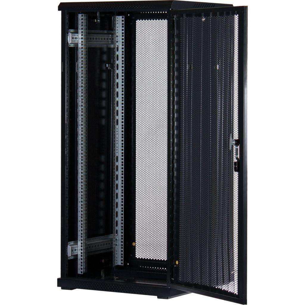 Rockstable 19 Zoll Serverschrank | Netzwerkschrank 27HE 600x600x1400mm (BxTxH) | RS19-6627PP | perforierte Tür - RS19-6627PP - 4260714310789