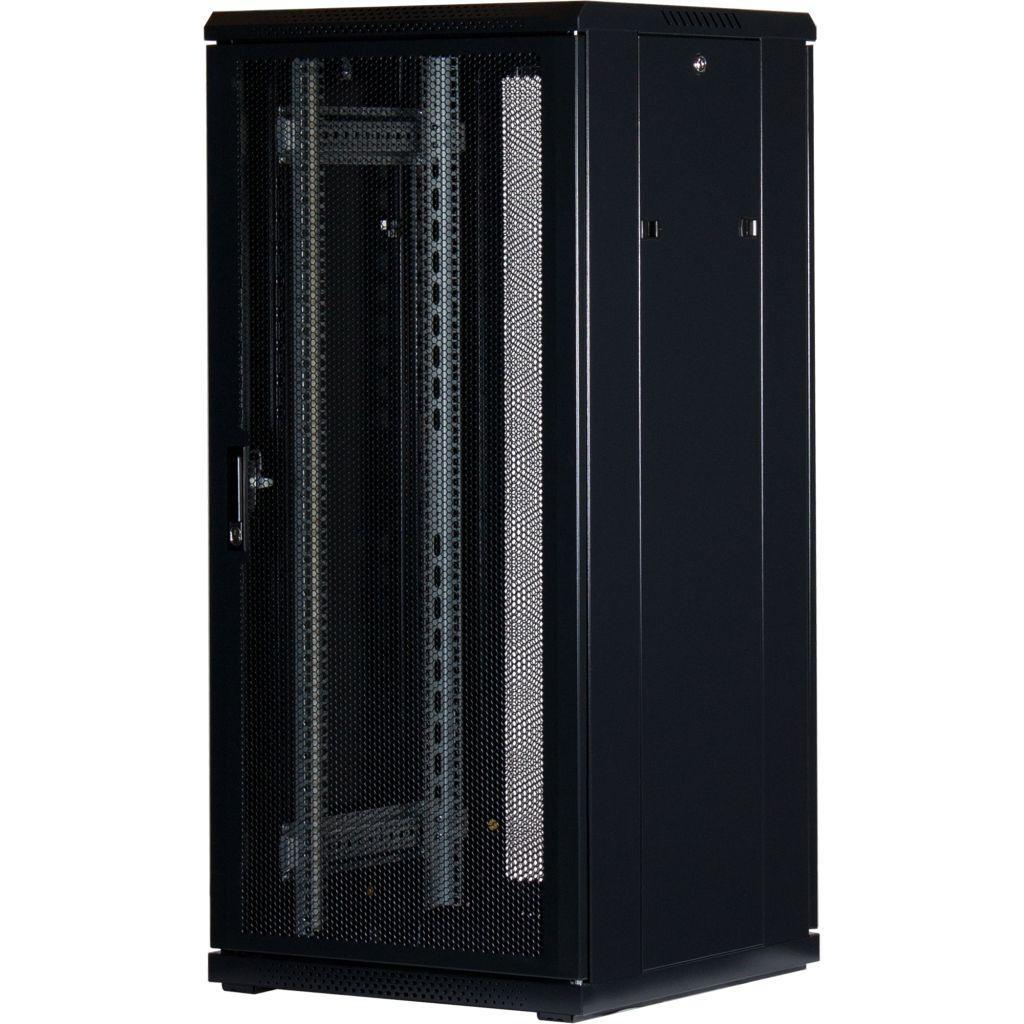 Rockstable 19 Zoll Serverschrank | Netzwerkschrank  27HE 600x600x1400mm (BxTxH) | RS19-6627PP | perforierte Tür