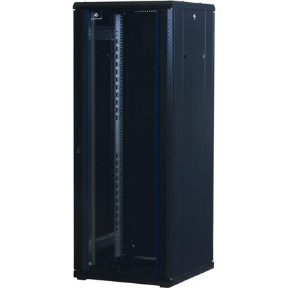 Rockstable 19 Zoll Serverschrank | Netzwerkschrank 32HE 600x600x1600mm (BxTxH) | RS19-6632 | Glastür - RS19-6632 - 4260714310499