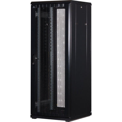 Rockstable 19 Zoll Serverschrank | Netzwerkschrank 32HE 600x600x1600mm (BxTxH) | RS19-6632PP | perforierte Tür - RS19-6632PP - 4260714310819