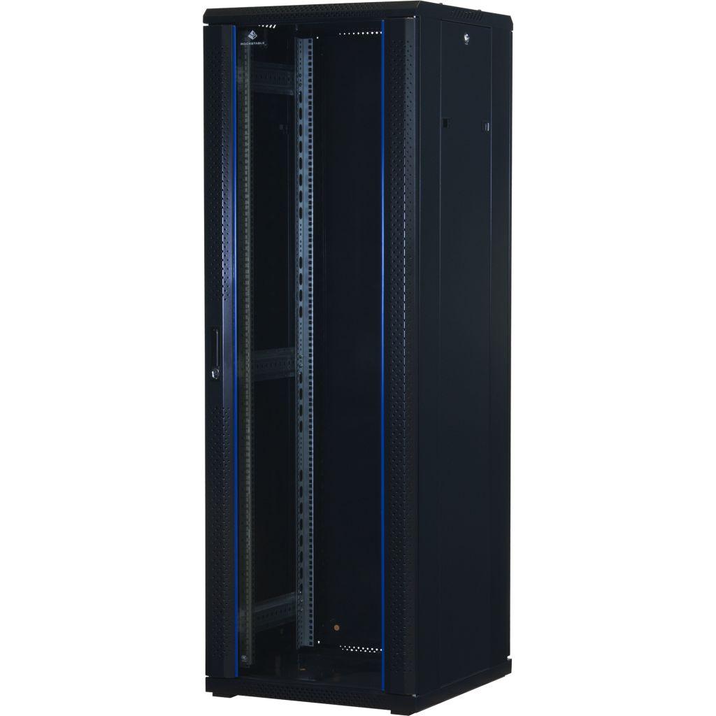 Rockstable 19 Zoll Serverschrank | Netzwerkschrank 37HE 600x600x1800mm (BxTxH) | RS19-6637 | Glastür - RS19-6637 - 4260714310543