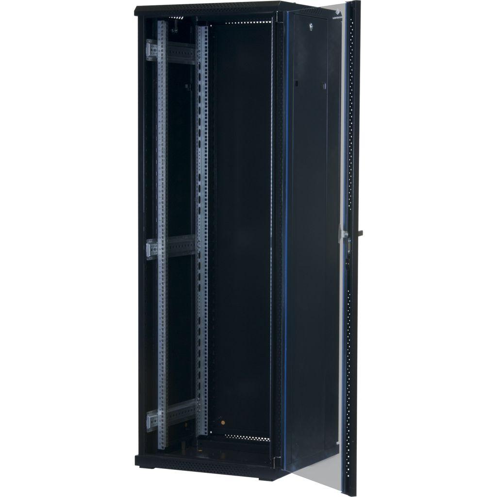 Rockstable 19 Zoll Serverschrank | Netzwerkschrank 37HE 600x600x1800mm (BxTxH) | RS19-6637 | Glastür - RS19-6637 - 4260714310543