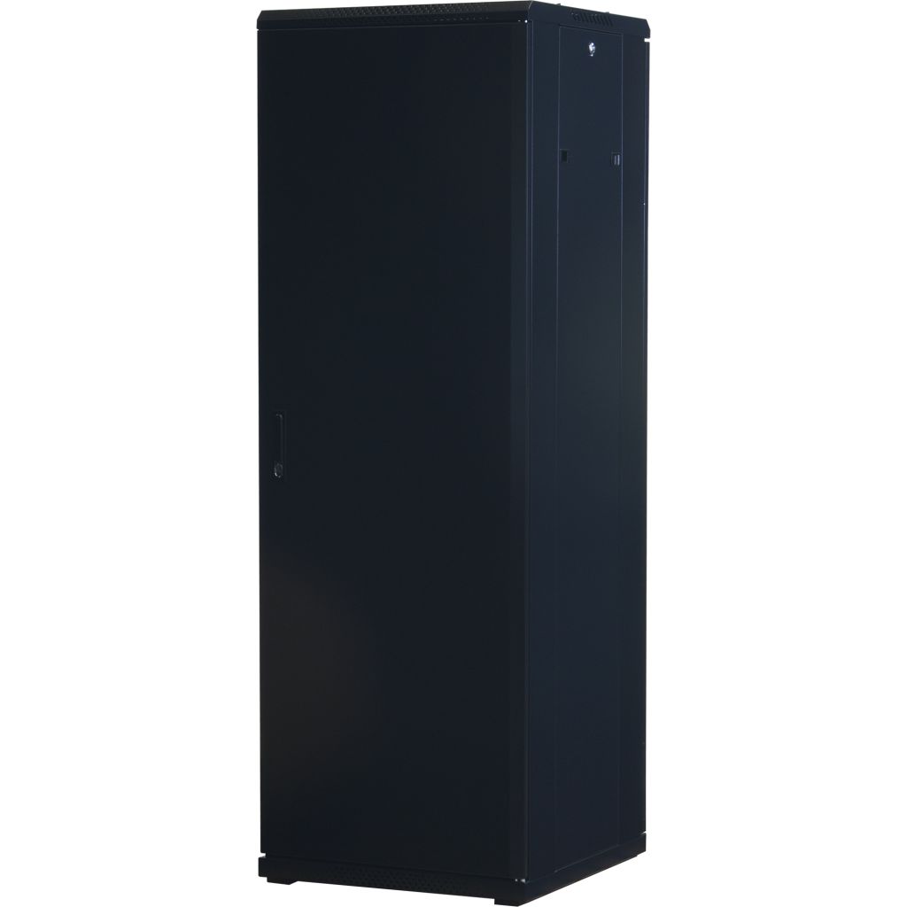 Rockstable 19 Zoll Serverschrank | Netzwerkschrank 37HE 600x600x1800mm (BxTxH) | RS19-6637 | Glastür - RS19-6637 - 4260714310543