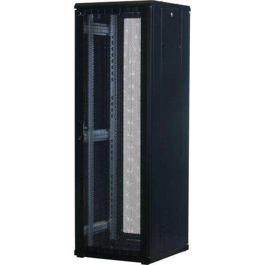 Rockstable 19 Zoll Serverschrank | Netzwerkschrank 37HE 600x600x1800mm (BxTxH) | RS19-6637PP | perforierte Tür - RS19-6637PP - 4260714310864