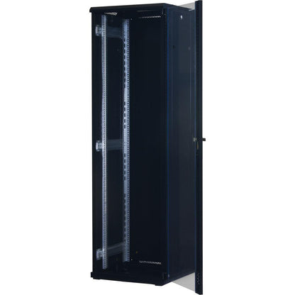 Rockstable 19 Zoll Serverschrank | Netzwerkschrank 42HE 600x600x2000mm (BxTxH) | RS19-6642 | Glastür - RS19-6642 - 4260714310574