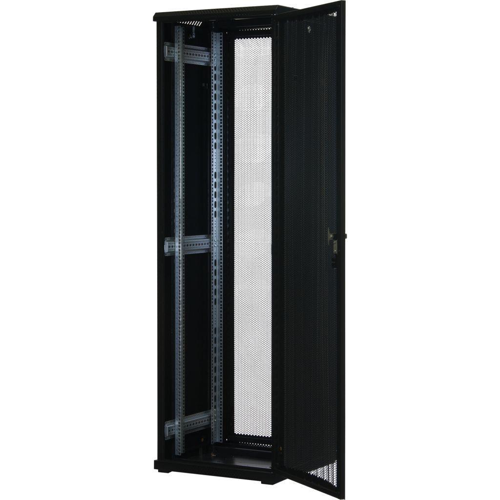 Rockstable 19 Zoll Serverschrank | Netzwerkschrank 42HE 600x600x2000mm (BxTxH) | RS19-6642PP | perforierte Tür - RS19-6642PP - 4260714310895
