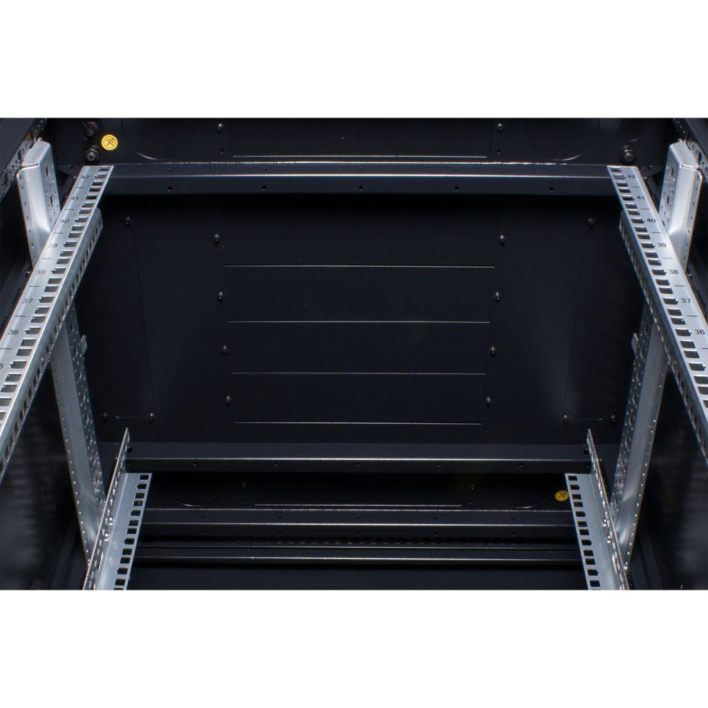 Rockstable 19 Zoll Serverschrank | Netzwerkschrank 42HE 600x600x2000mm (BxTxH) | RS19-6642PP | perforierte Tür - RS19-6642PP - 4260714310895