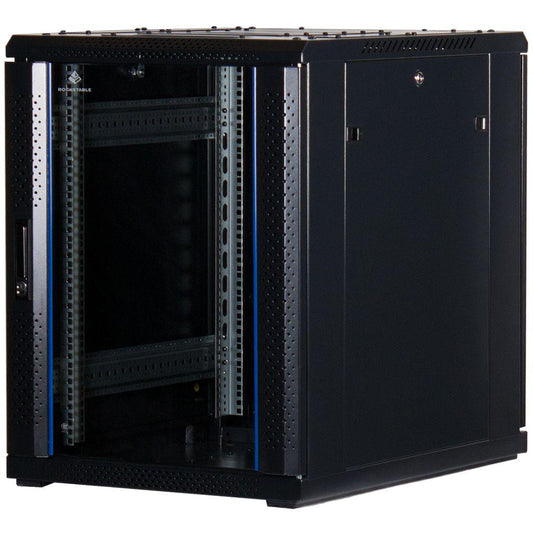 Rockstable 19 Zoll Serverschrank | Netzwerkschrank 15HE 600x800x770mm (BxTxH) | RS19-6815 | Glastür - RS19-6815 - 4260714310345