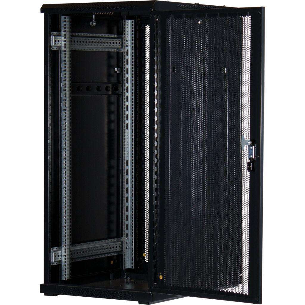 Rockstable 19 Zoll Serverschrank | Netzwerkschrank 27HE 600x800x1400mm (BxTxH) | RS19-6827PP | perforierte Tür - RS19-6827PP - 4260714310796