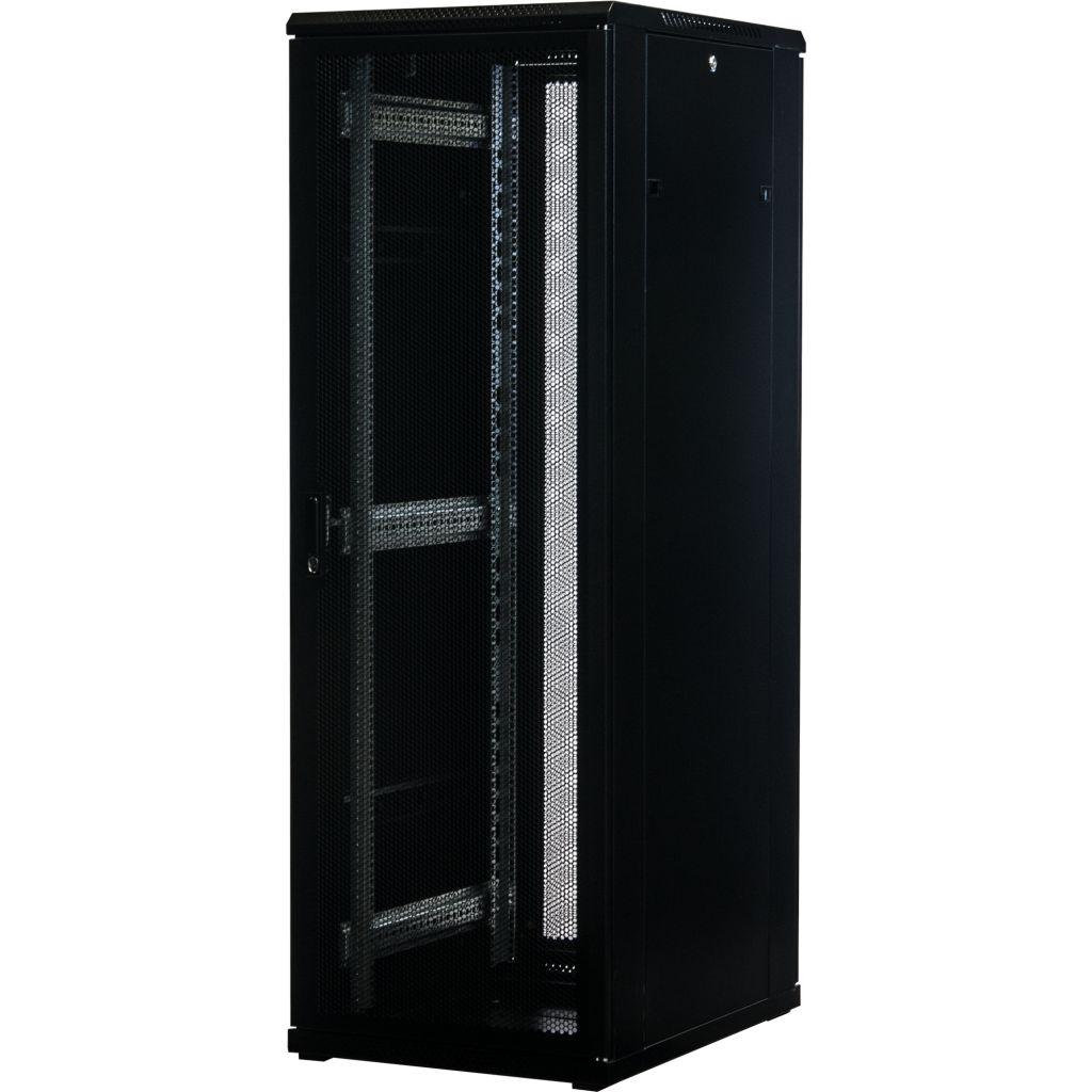 Rockstable 37HE 19 Zoll Serverschrank Netzwerkschrank mit perforierten Türen - Schwarz - Brocon Shop