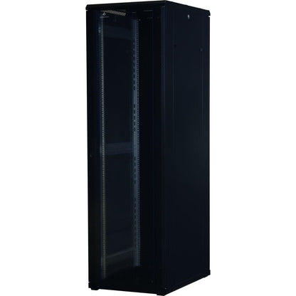 Rockstable 19 Zoll Serverschrank | Netzwerkschrank 42HE 600x800x2000mm (BxTxH) | RS19-6842 | Glastür - RS19-6842 - 4260714310581