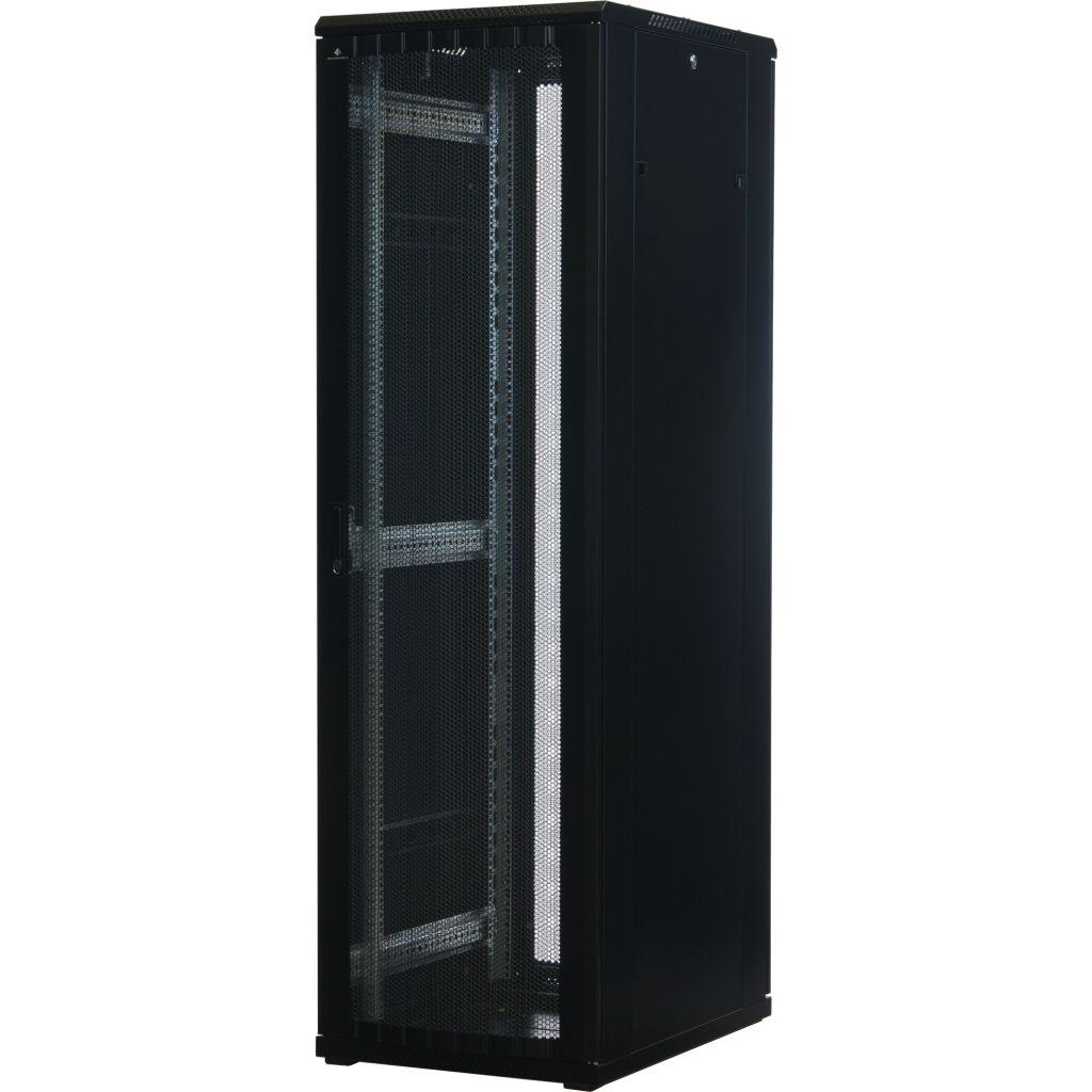 Rockstable 19 Zoll Serverschrank | Netzwerkschrank 42HE 600x800x2000mm (BxTxH) | RS19-6842PP | perforierte Tür - RS19-6842PP - 4260714310901