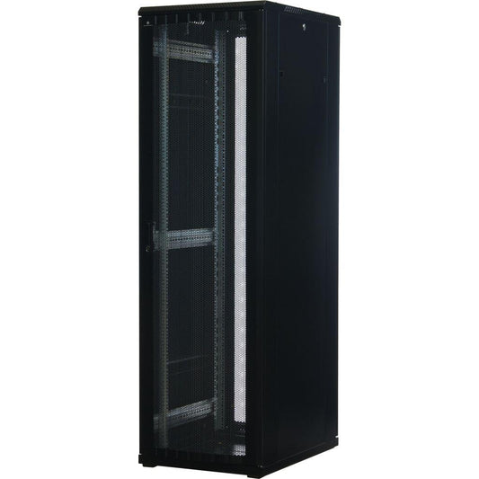 Rockstable 19 Zoll Serverschrank | Netzwerkschrank 42HE 600x800x2000mm (BxTxH) | RS19-6842PP | perforierte Tür - RS19-6842PP - 4260714310901