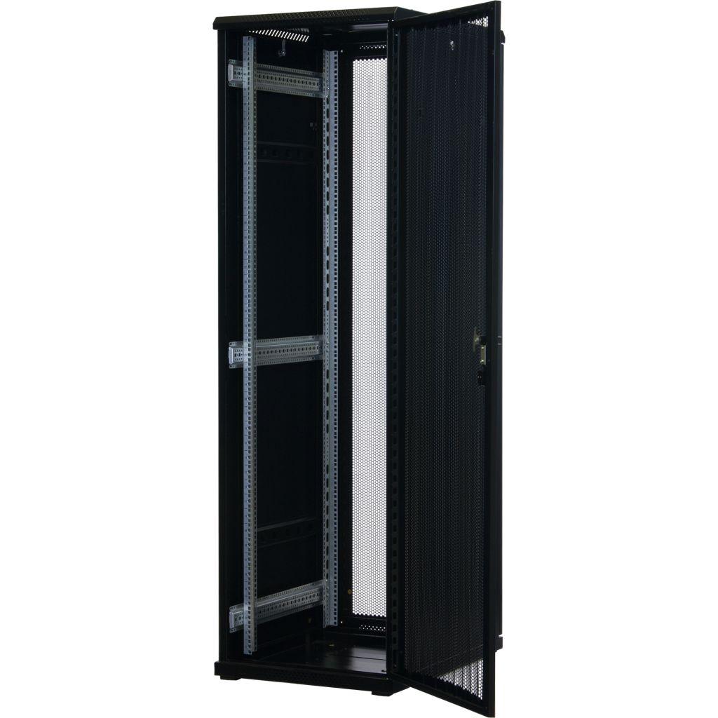 Rockstable 19 Zoll Serverschrank | Netzwerkschrank 42HE 600x800x2000mm (BxTxH) | RS19-6842PP | perforierte Tür - RS19-6842PP - 4260714310901