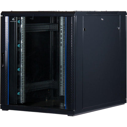 Rockstable 19 Zoll Serverschrank | Netzwerkschrank  18HE 800x1000x900mm (BxTxH) | RS19-8018 | Glastür