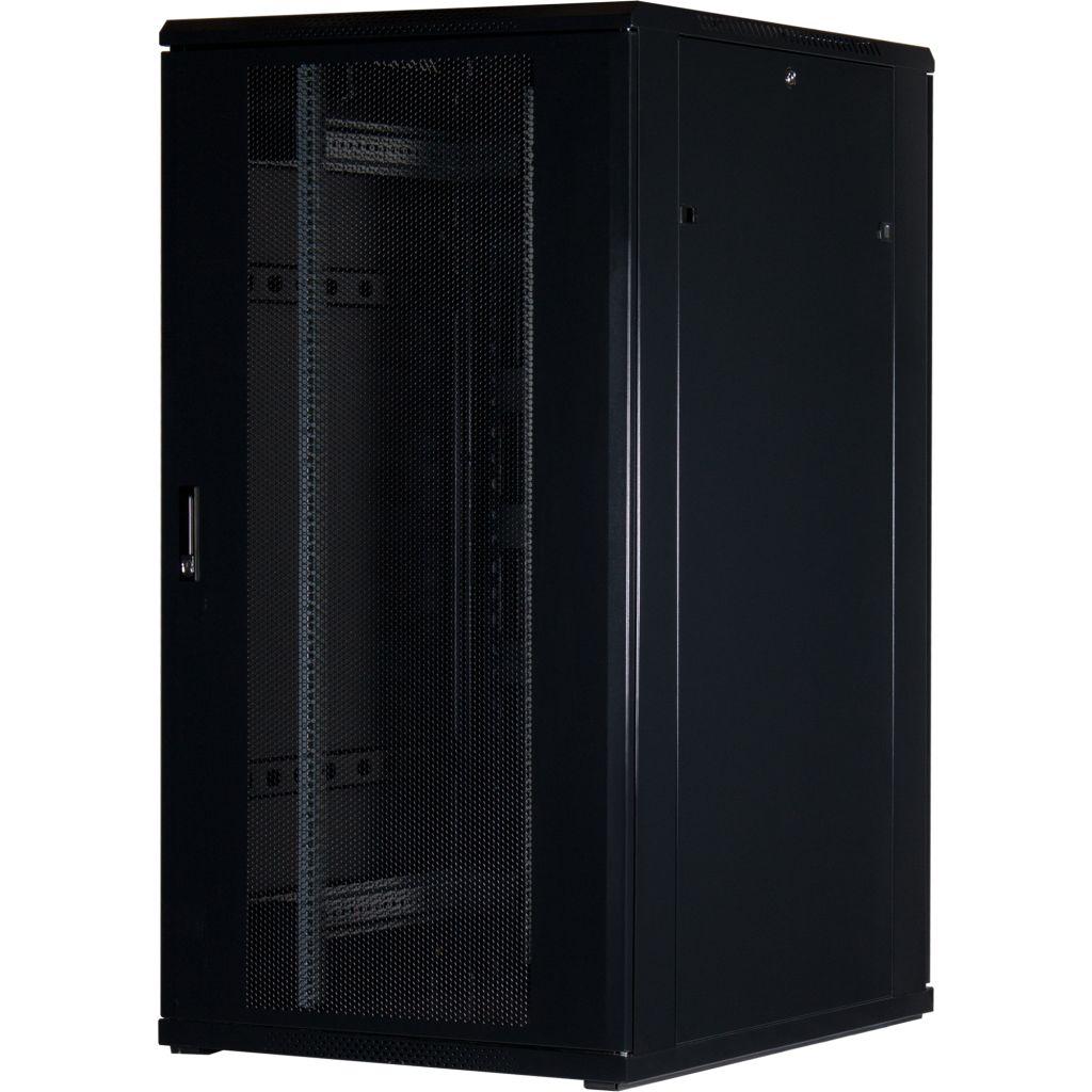 Rockstable 19 Zoll Serverschrank | Netzwerkschrank  32HE 800x1000x1600mm (BxTxH) | RS19-8032PP | perforierte Tür